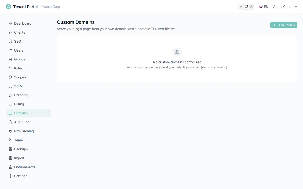 BYO certificate upload form with certificate and private key PEM fields